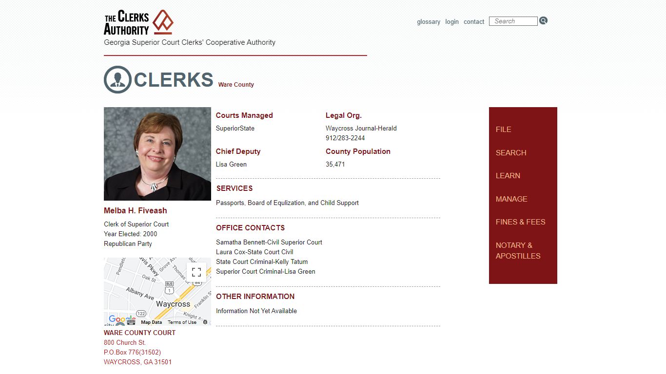 Clerks - WARE County - GSCCCA